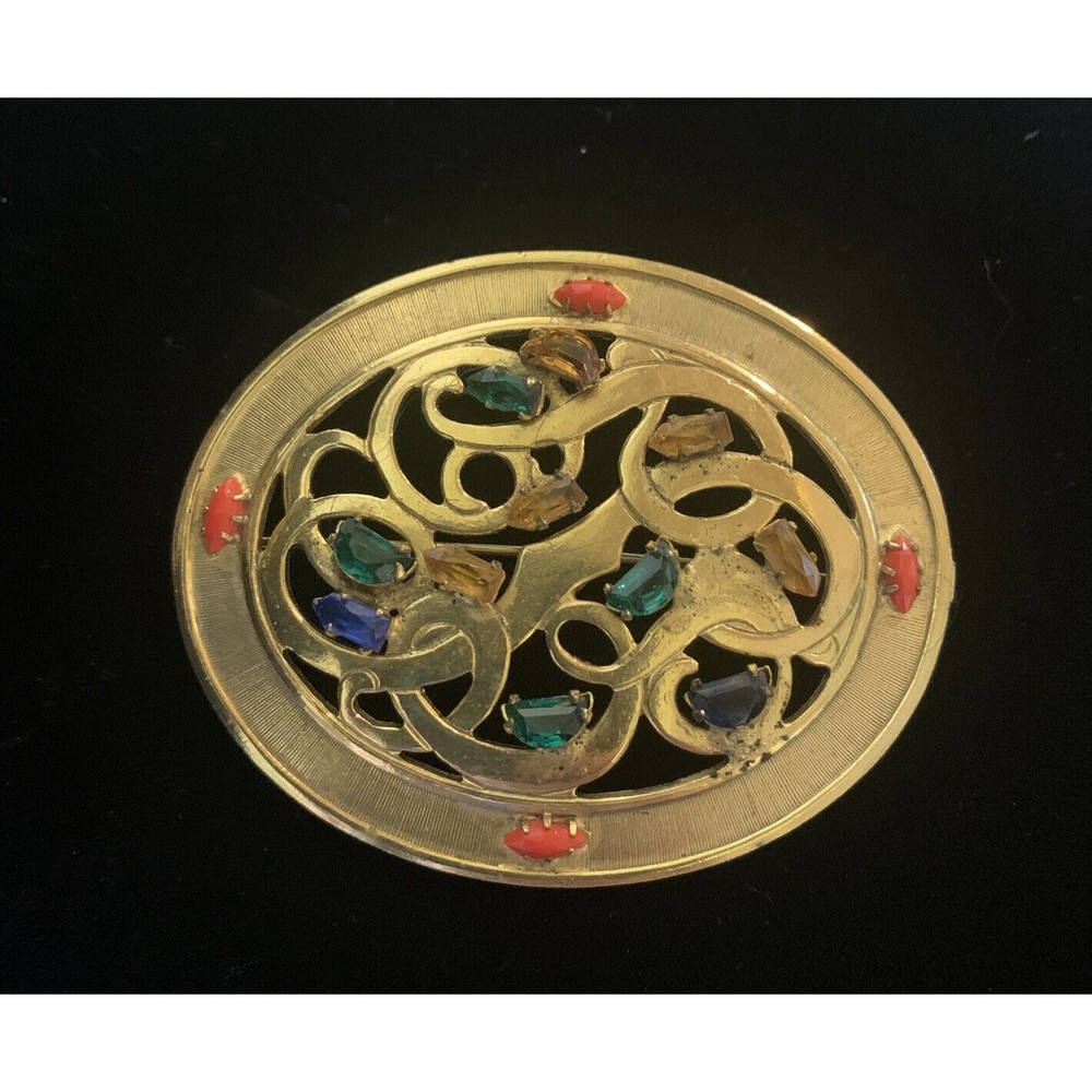 FREIRICH Goldtone Brooch Vintage